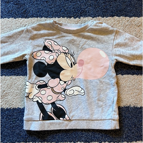 Minnie Mouse 3 Tops Shirt Dress 12-18 Months Girl H&M Disney Junior - Picture 3 of 7